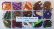Tanta Twister 5 cm 50 mm 1 g - 60 sztuk - zestaw twisterów spinning