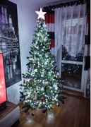 CHOINKA SZTUCZNA SOSNA DIAMENTOWA PREMIUM 220 + stojak metalowy 