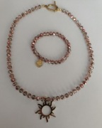 Komplet biżuterii z koralików ceramicznych 