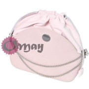 Pudrowy Róż organizer worek do Obag MOON LIGHT welur 2 kieszenie komin OMAY