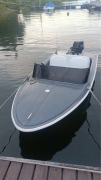 Łódź motorowa z silnikiem 15km + przyczepa + dodatki 