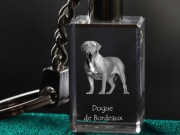 Dogue de Bordeaux brelok sześcienny ŚWIECĄCY
