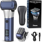 Amurhey Elektryczna golarka męska 5 ostrzy z trymerem i etui