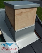 Obróbka blacharska komina opierzenie kołnierz