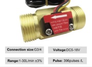 PRZEPLYWOMIERZ CZUJNIK PRZEPLYWU CIECZY 3/4