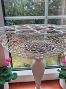 Świecznik duży efektowny druciany na 19 tea light-ów