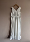 Nowa biała długa sukienka damska na ramiączkach rozmiar 4XL / 48