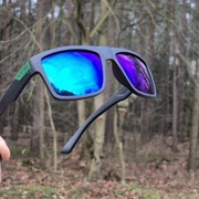 Okulary przeciwsłoneczne polaryzacyjne zielone lustrzanki+Etui Gratis