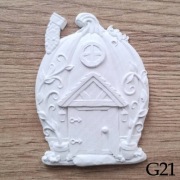 Bajkowy domek wróżek z dyni pełna detali kolorowanka antystresowa z gipsu