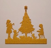 Scrapka Choinka Dzieci Święta Boże Narodzenie