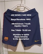 Barça  NIKE  Sportowe spodenki młodzieżowe / męskie XS, Pas 74-82 cm