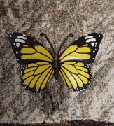 Motyl metalowy żółty ,