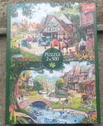 Puzzle 2*500 Kompletne, miasto, dawne czasy