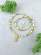 Naszyjnik Stella Verde z kamieni naturalnych i stali UNIKAT