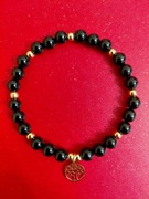 Bransoletka Kamień naturalny Onyks Stal 17,5cm