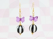 Native Bloom kolczyki KULKI w PASKI złote kolorowe dopamina PREZENT NA06