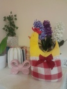 Nowa duża ozdobna kura materiałowa