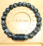 BRANSOLETKA RUNA STAL 316L VEGVISIR KAMIEŃ YOOPERLIT WYMIAR LUB SZER.17