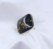 Pierścionek - Srebro i Bursztyn