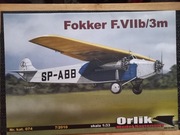 Model Kartonowy Orlik 2007\10 Samolot bombowy Fokker F.VIIb/3m + LASERY