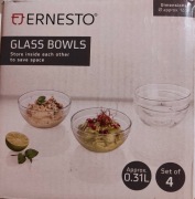 Zestaw SZKLANYCH MISEK 0.31L ERNESTO śr 12cm