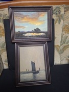 Stare obrazy malowane na desce 