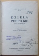 Adam Asnyk DZIEŁA POETYCKIE 1939 tom 1 stan bdb