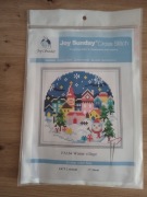 Joy Sunday zestaw z nadrukiem do haftu krzyżykowego zimowa wioska