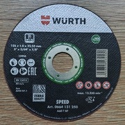 Tarcza do cięcia WÜRTH SPEED 125 x 1,0 mm INOX (Art. 0664 131 250)