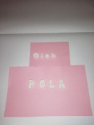 Ozdoba na tort, masa cukrowa, literki