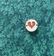 charms nr4 drewniany koralik grawer zawieszka 1,5 cm hand made