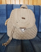 Szydełkowy bawełniany plecak handmade 