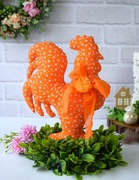 Pomarańczowy kogucik. Kogut hand-made. 