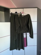 Dzianinowy komplet bluza spodnie z prostą nogawką premium Fame Icon r. uni