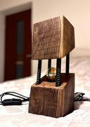 Lampka nocna z drewna dębowego