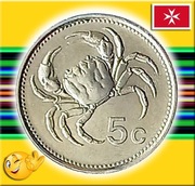 5 CENTÓW MONETA 1986 MALTA