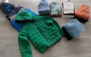 Zestaw ubrań 140/146 dla chłopca 26szt kurtka przejściowa kamizelka