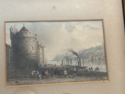 Ciekawy stary druk drewniana ramka #2