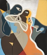 Obraz ręcznie malowany na płótnie pod tytułem " RANTKA "