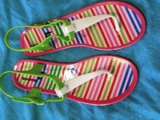 Nowe różowe zielone gumowe sandały japonki Feewear 41