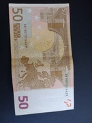 Banknot kolekcjonerski 50 EUR, 2002, pierwsza 1 seria