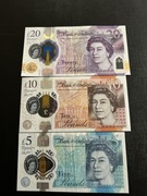 Banknoty 5;10;20; funtów angielskich 