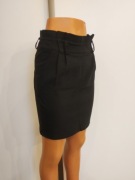 Czarna spódnica ołówkowa XS wysoki stan elegancka klasyczna mini