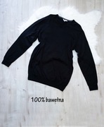 sweter, rozm. L, gładki, casual, klasyczny, gładki, cienki, bawełna