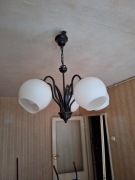 Lampa sufitowa, żyrandol na 5 żarówek + 2 kinkiety
