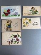 Pocztówka malowana ręcznie PRL lata 50. Wielkanoc