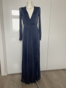 Sukienka długa studniówka granatowa XS btyszczaca