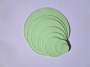 Scrapki koła z przeszyciami 8 szt. ⌀20-91mm zielone pastelowe gram 160 g/m2