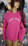 Bluza unisex różowa z białym nadrukiem, Pink soda sport 42
