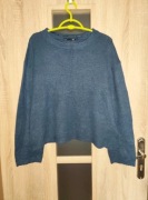 98 Ciemno niebieski prosty sweter rozmiar M